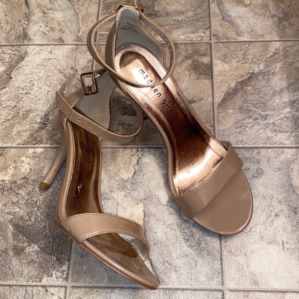 Nude Strappy Heeled Sandals 3in